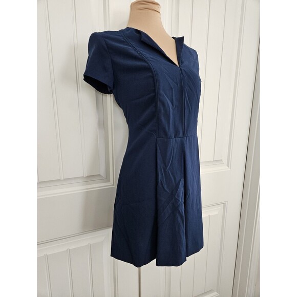 Zara Trafaluc Navy Blue Romper Size L V Neck Shorts - Picture 2 of 9